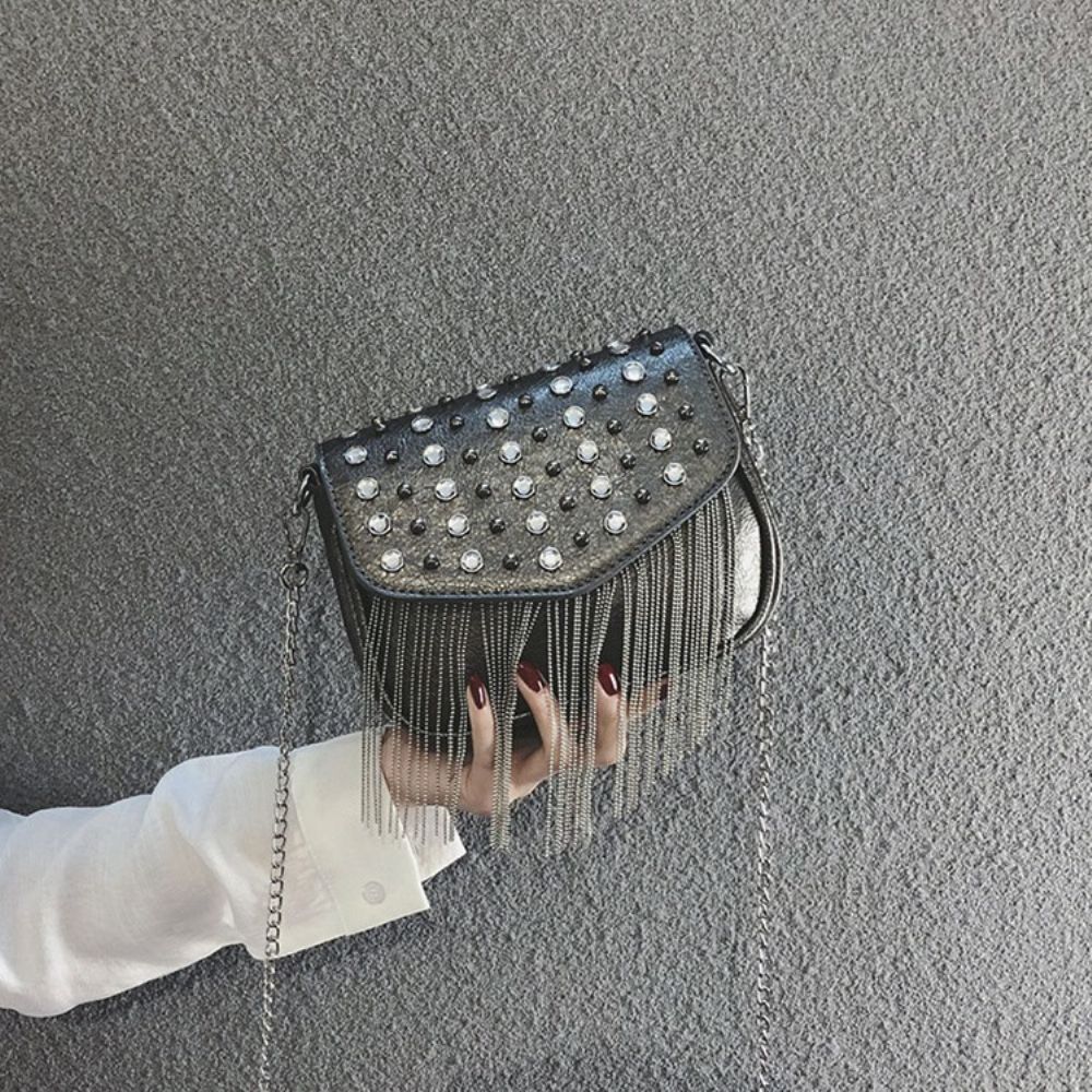 Bolsas De Tiracolo Simples Retangulares Em Pu Diamante