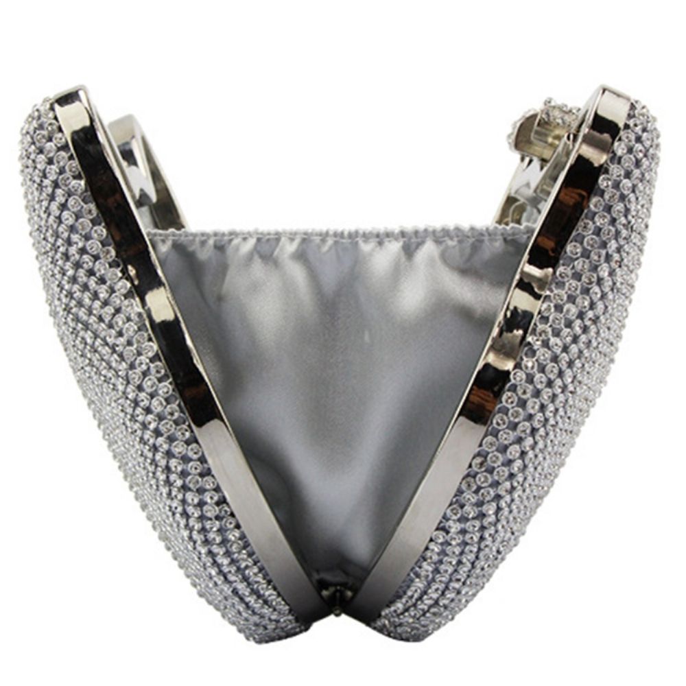 Clutch Diamante Brilhante Em Forma De Gato