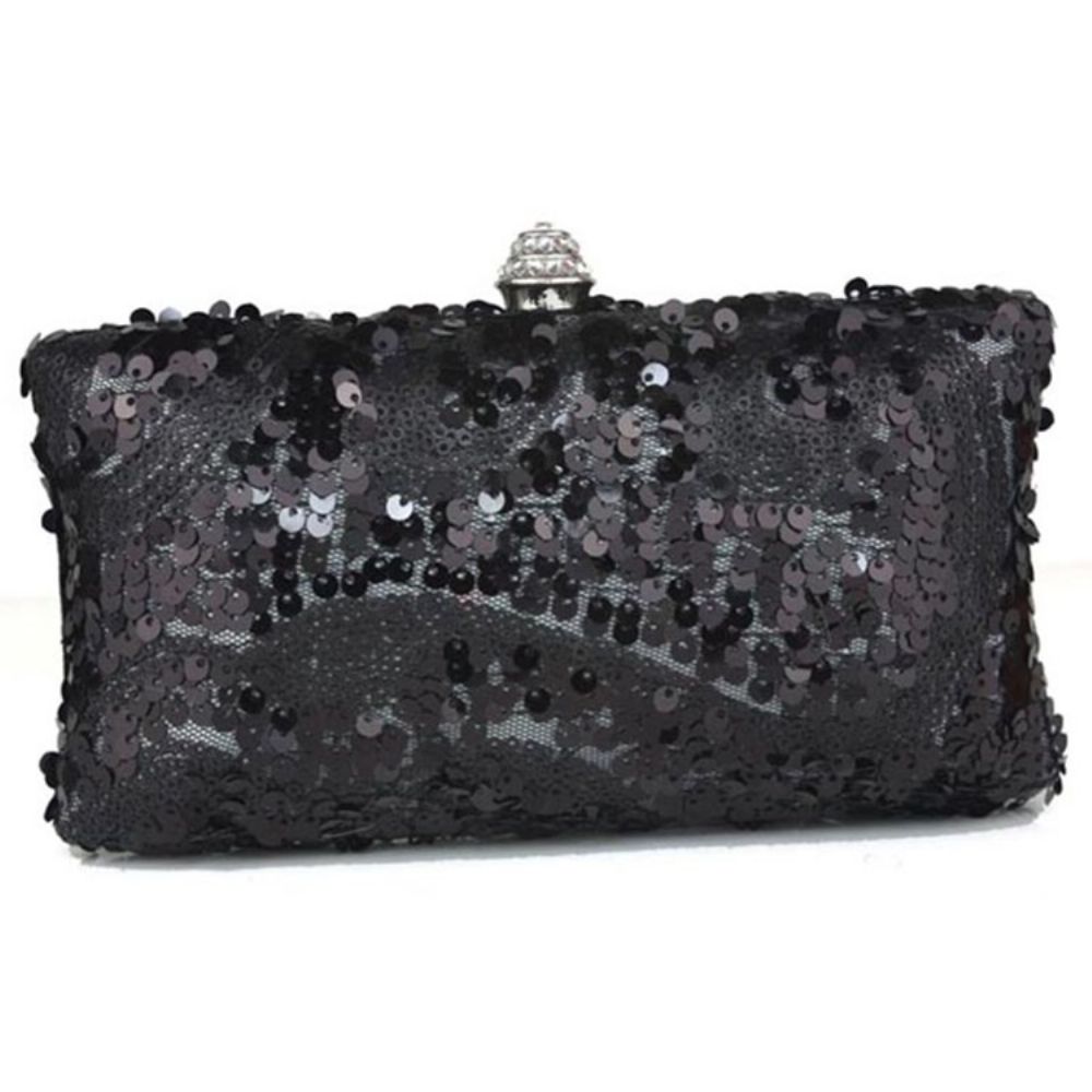 Clutch Feminino De Lantejoulas Brilhantes Com Strass