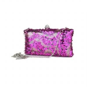 Clutch Feminino De Lantejoulas Brilhantes Com Strass