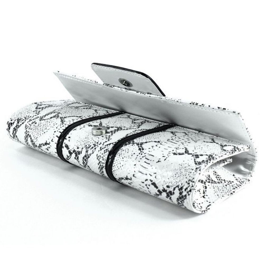 Clutch De Noite Com Estampa Decorada Com Strass