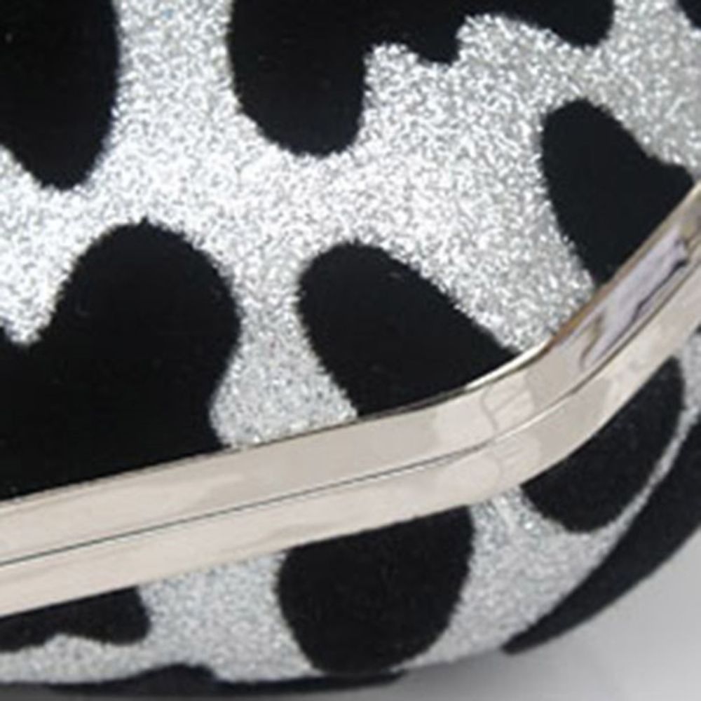 Embreagem De Leopardo De Strass Em Forma De Concha