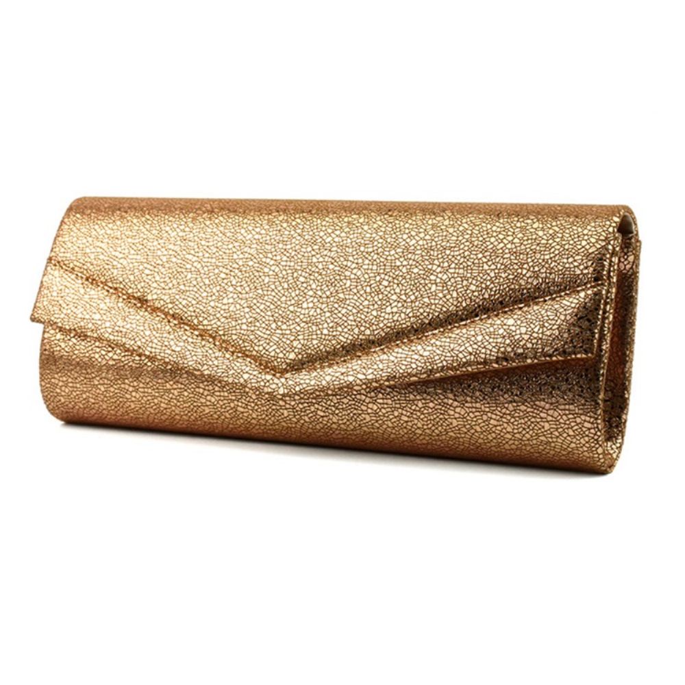 Embreagens E Bolsa De Noite Versáteis Com Envelope Dourado Retangular