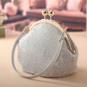 Embreagens E Bolsas De Noite Versáteis Com Concha De Strass