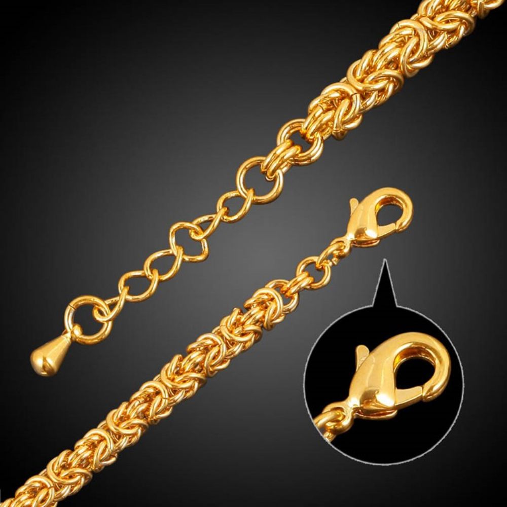 Pulseira De Banho De Ouro 18K Twist Para Homens