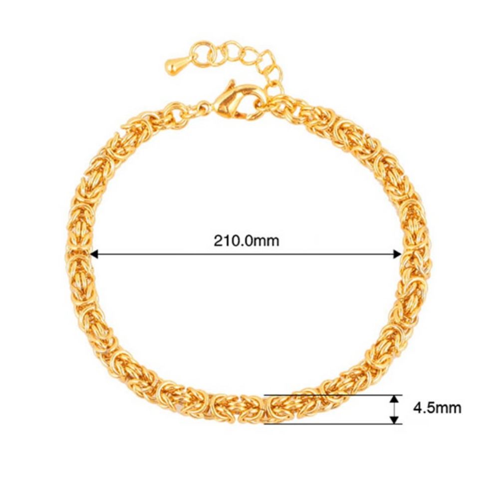 Pulseira De Banho De Ouro 18K Twist Para Homens