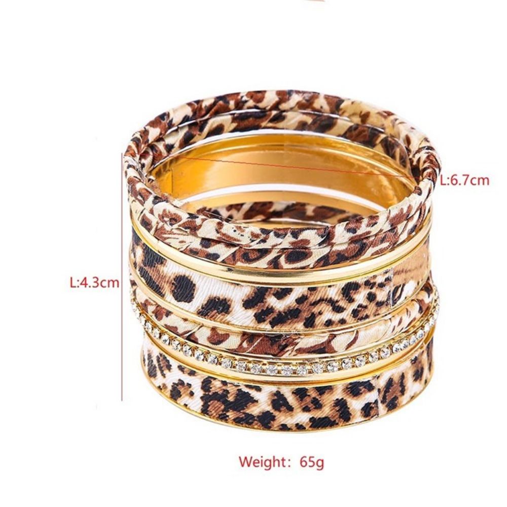 Pulseira Feminina De Leopardo Com Estampa De Leopardo