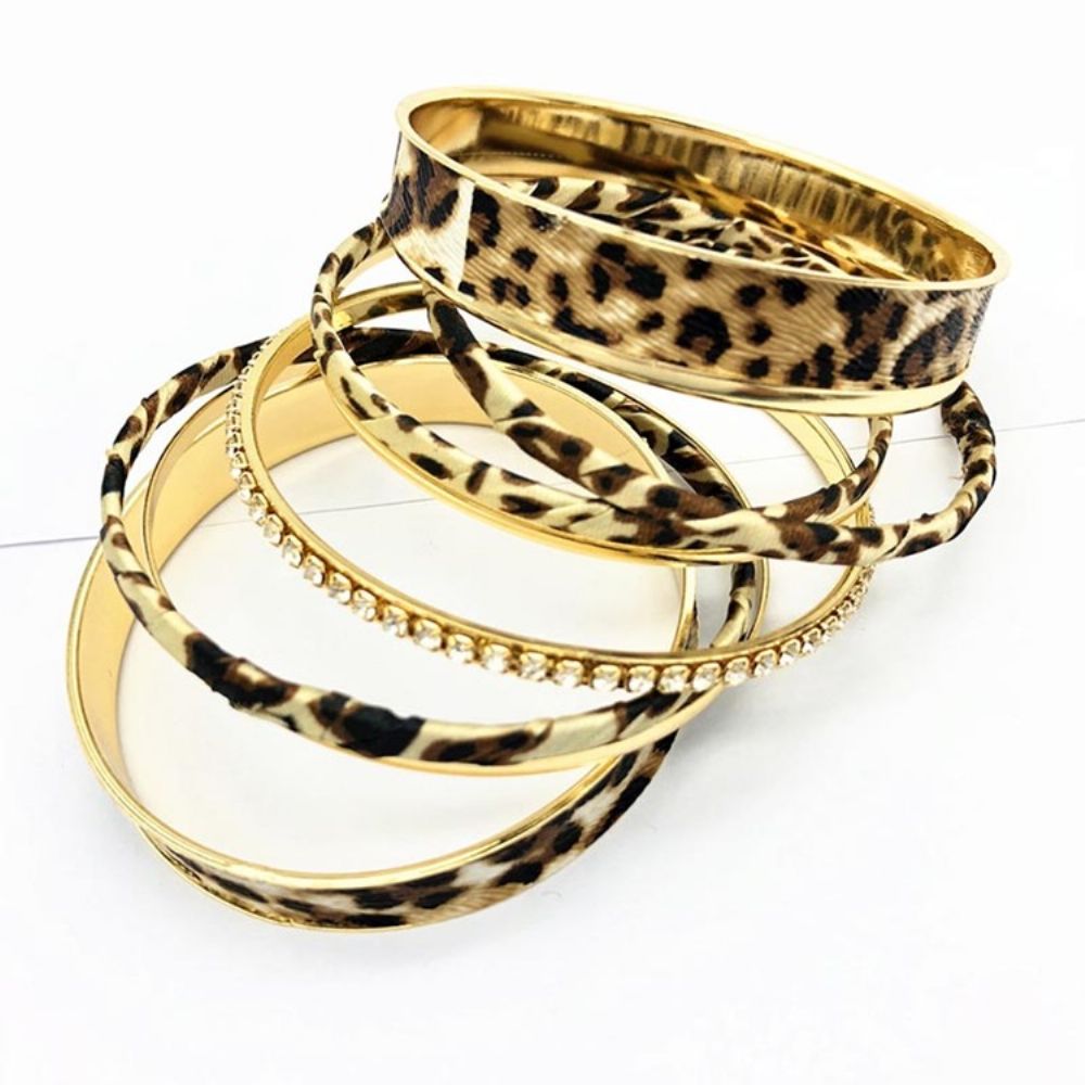 Pulseira Feminina De Leopardo Com Estampa De Leopardo