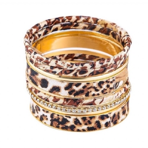 Pulseira Feminina De Leopardo Com Estampa De Leopardo