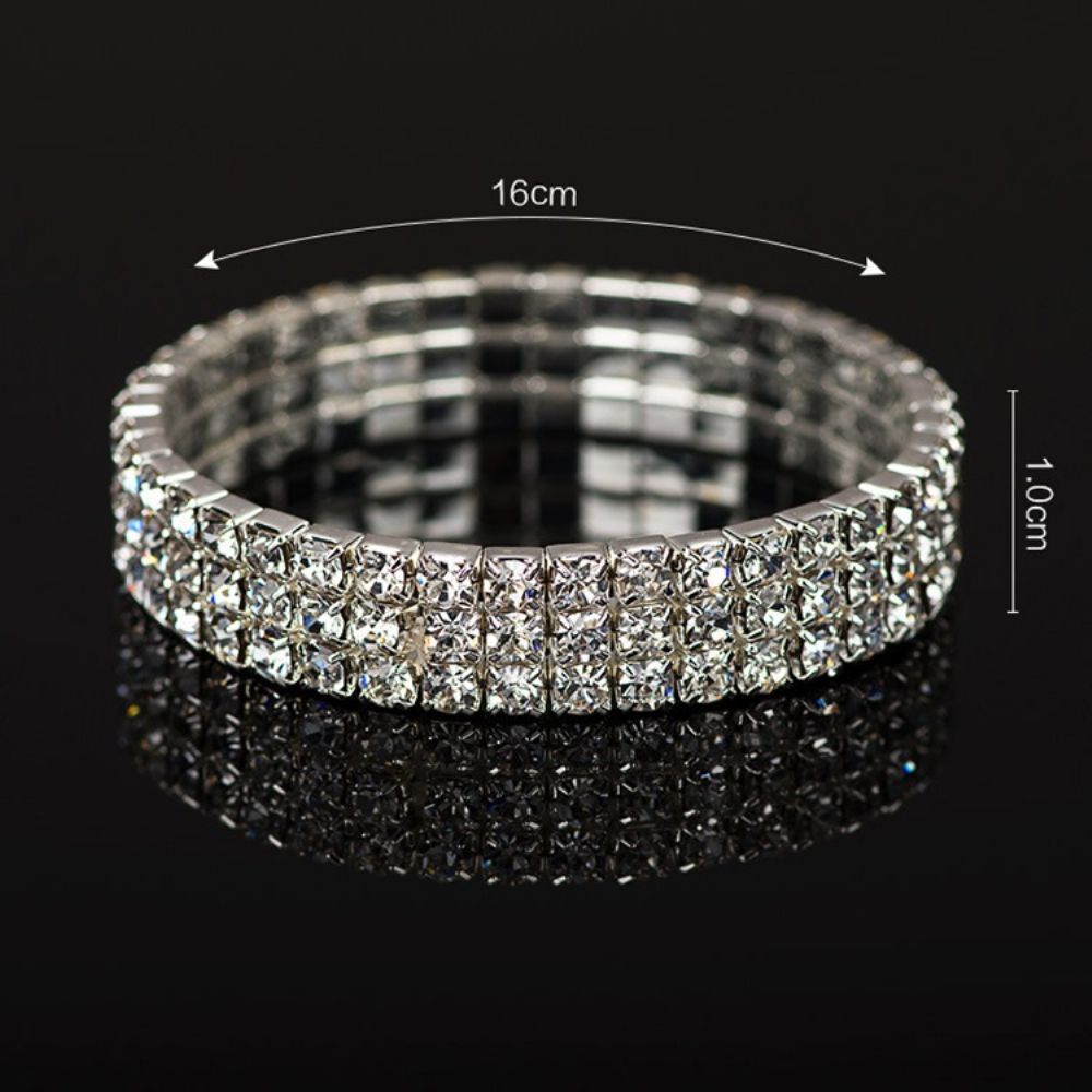 Pulseiras Femininas De Casamento Romântico Simples Diamante