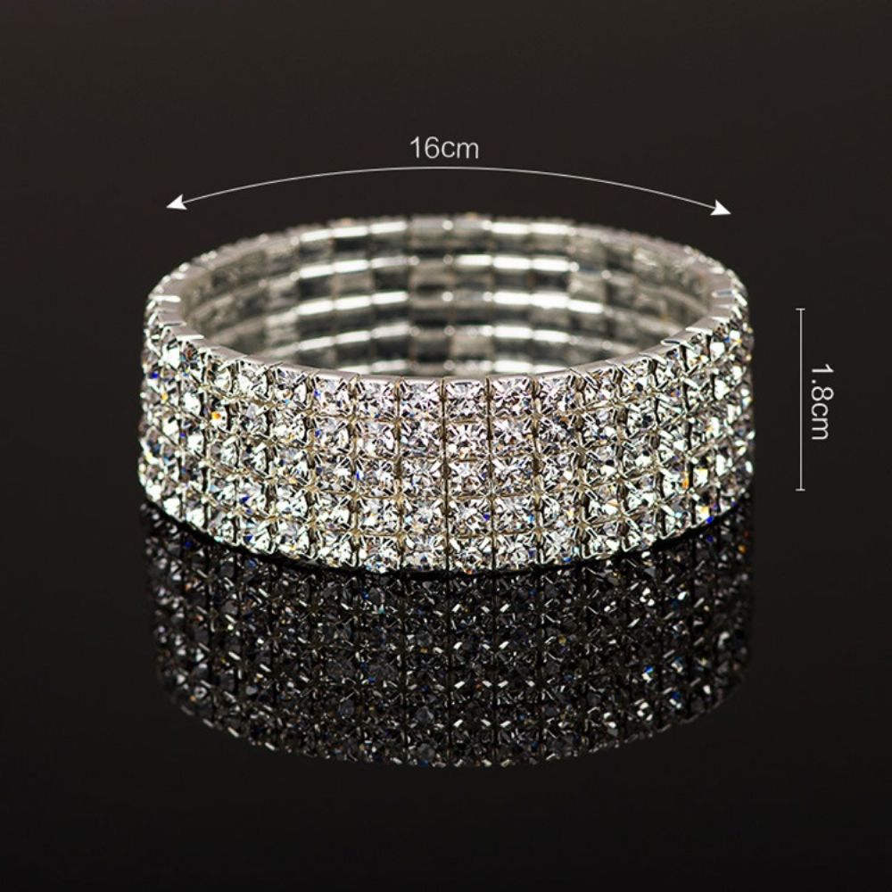 Pulseiras Femininas De Casamento Romântico Simples Diamante