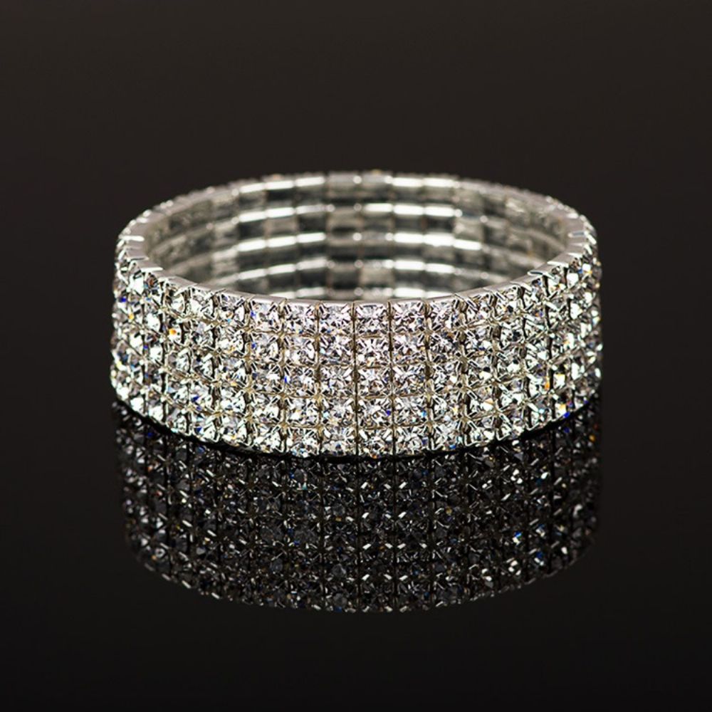 Pulseiras Femininas De Casamento Romântico Simples Diamante