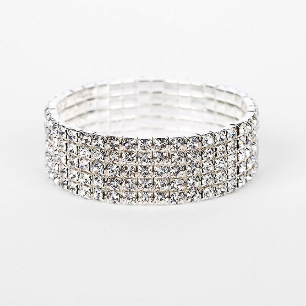 Pulseiras Femininas De Casamento Romântico Simples Diamante