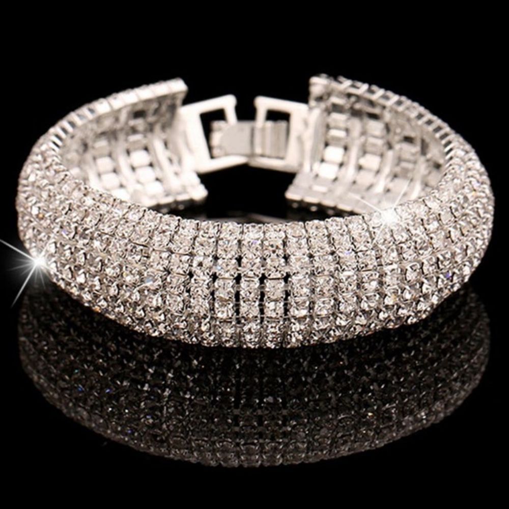 Pulseiras Femininas Românticas Diamante