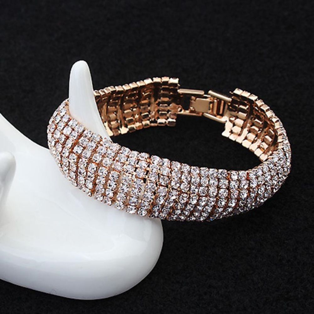 Pulseiras Femininas Românticas Diamante