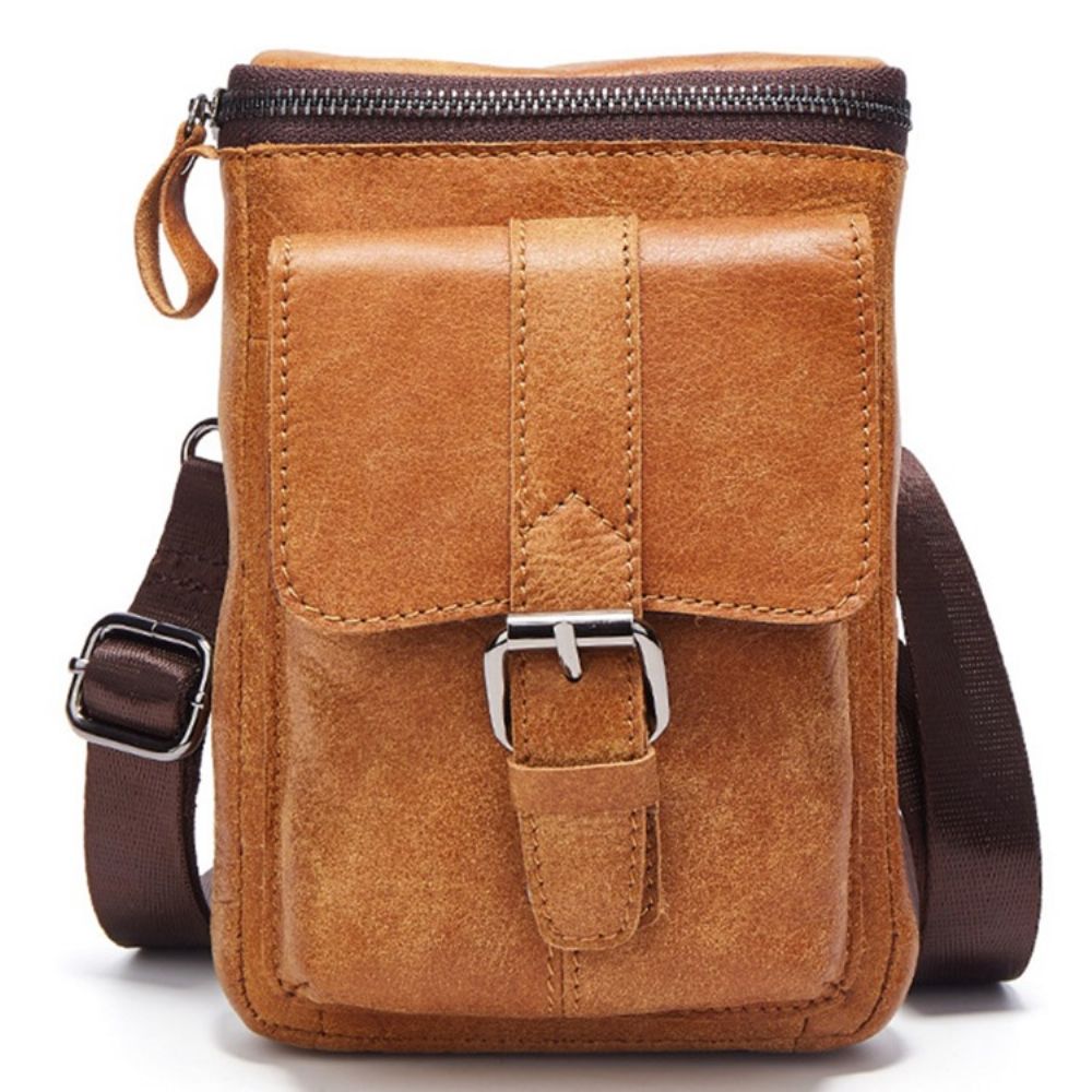 Bolsa Masculina Multiuso De Couro Nobuck Ao Ar Livre