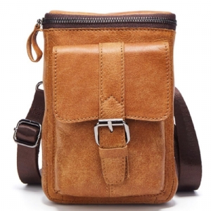 Bolsa Masculina Multiuso De Couro Nobuck Ao Ar Livre