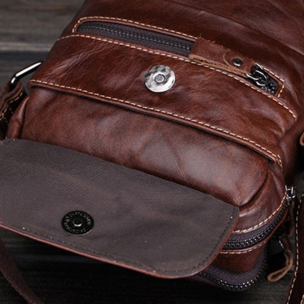 Bolsas De Ombro Masculinas Retangulares Em Pu Da Moda