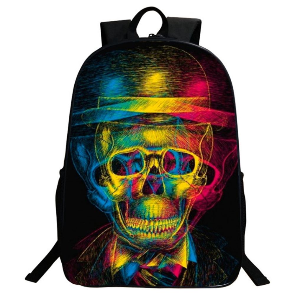 Mochila Masculina Com Estampa De Caveira Estilo Coreano