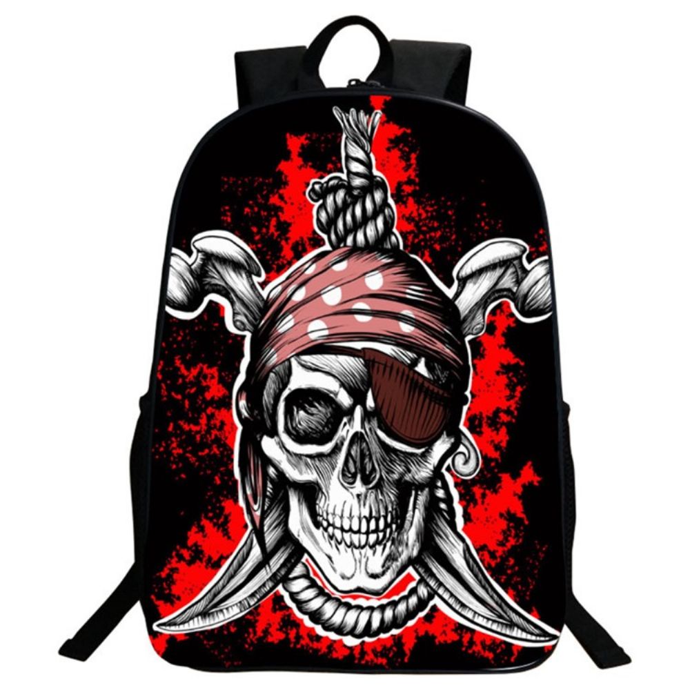 Mochila Masculina Com Estampa De Caveira Estilo Coreano