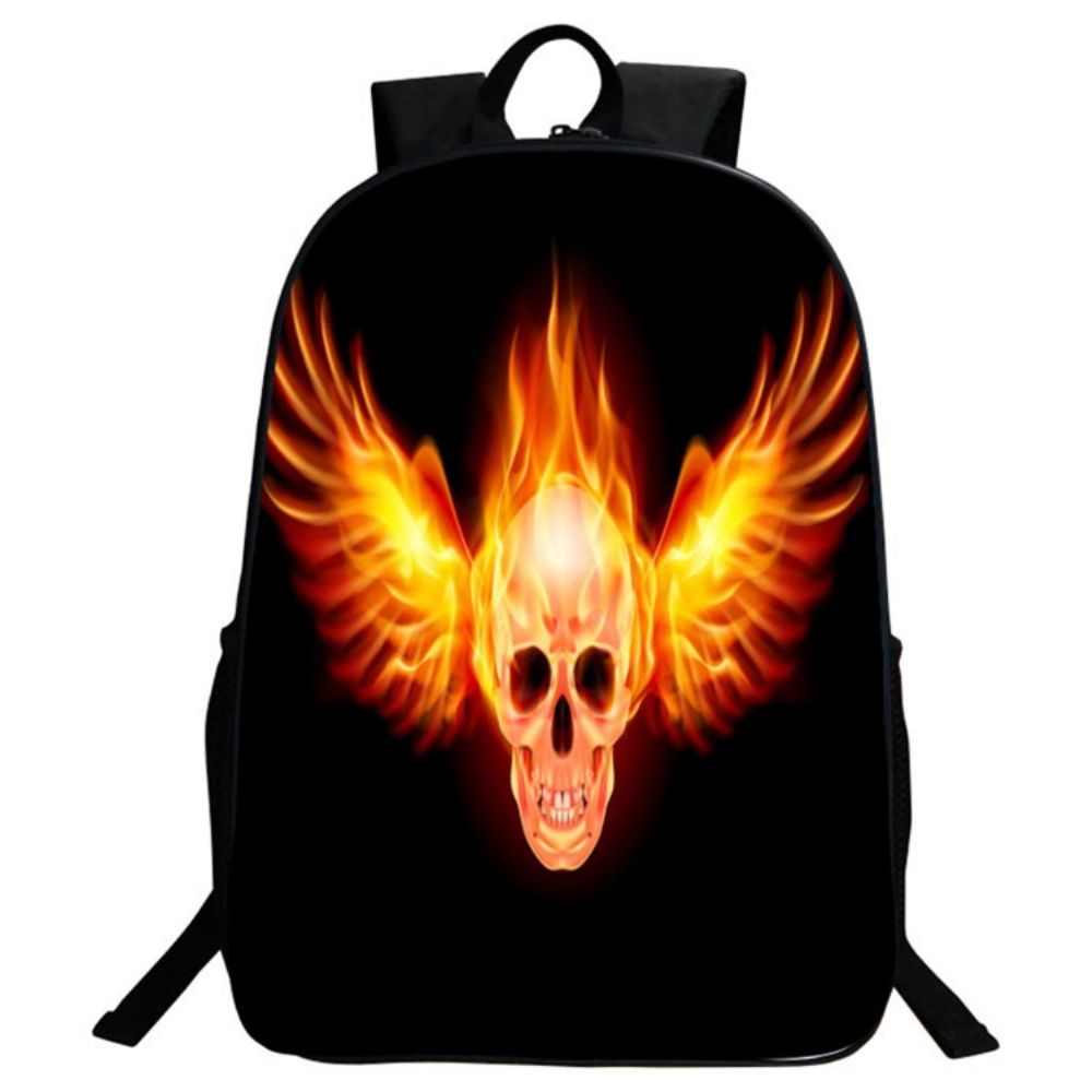 Mochila Masculina Com Estampa De Caveira Estilo Coreano