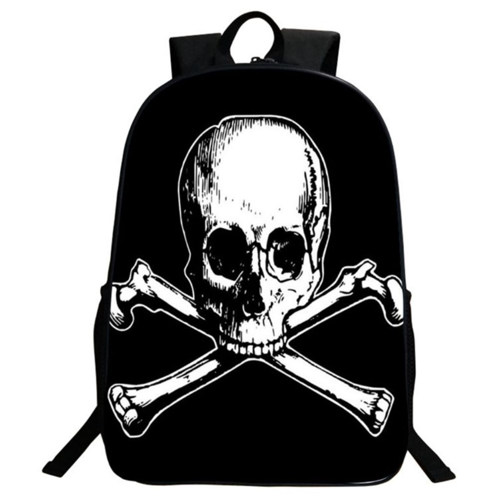 Mochila Masculina Com Estampa De Caveira Estilo Coreano