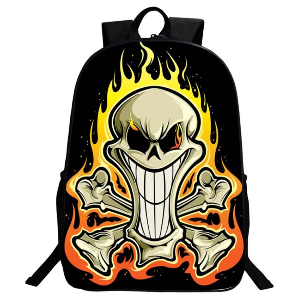 Mochila Masculina Com Estampa De Caveira Estilo Coreano