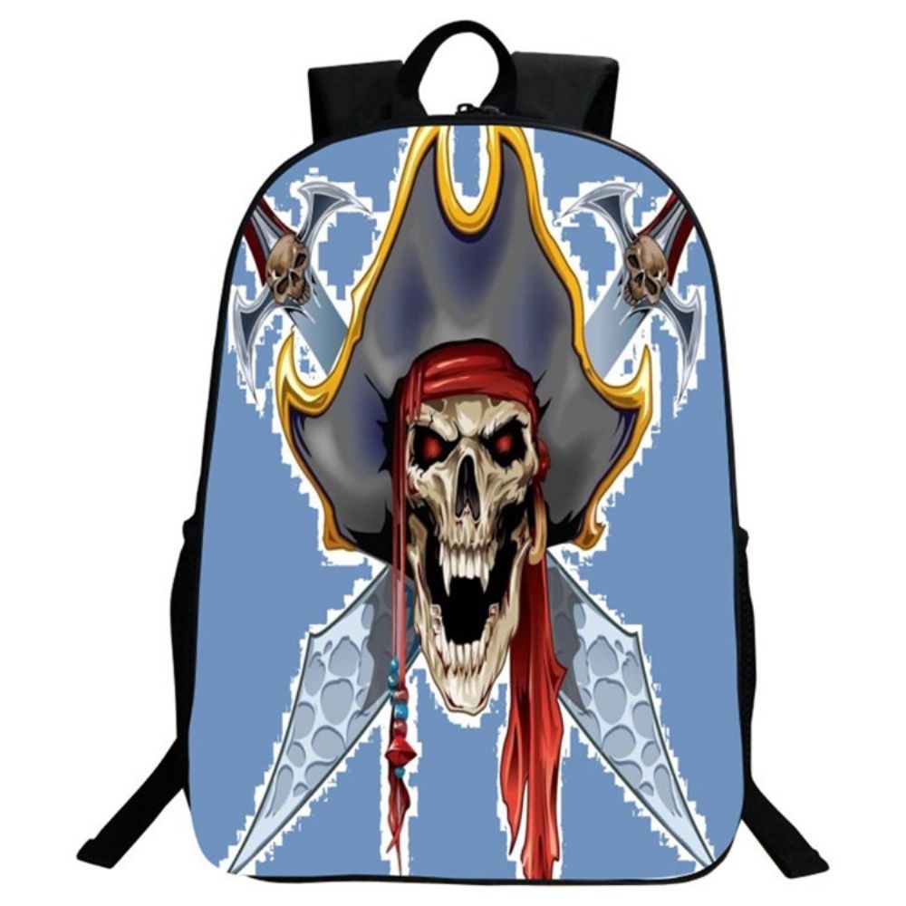 Mochila Masculina Com Estampa De Caveira Estilo Coreano