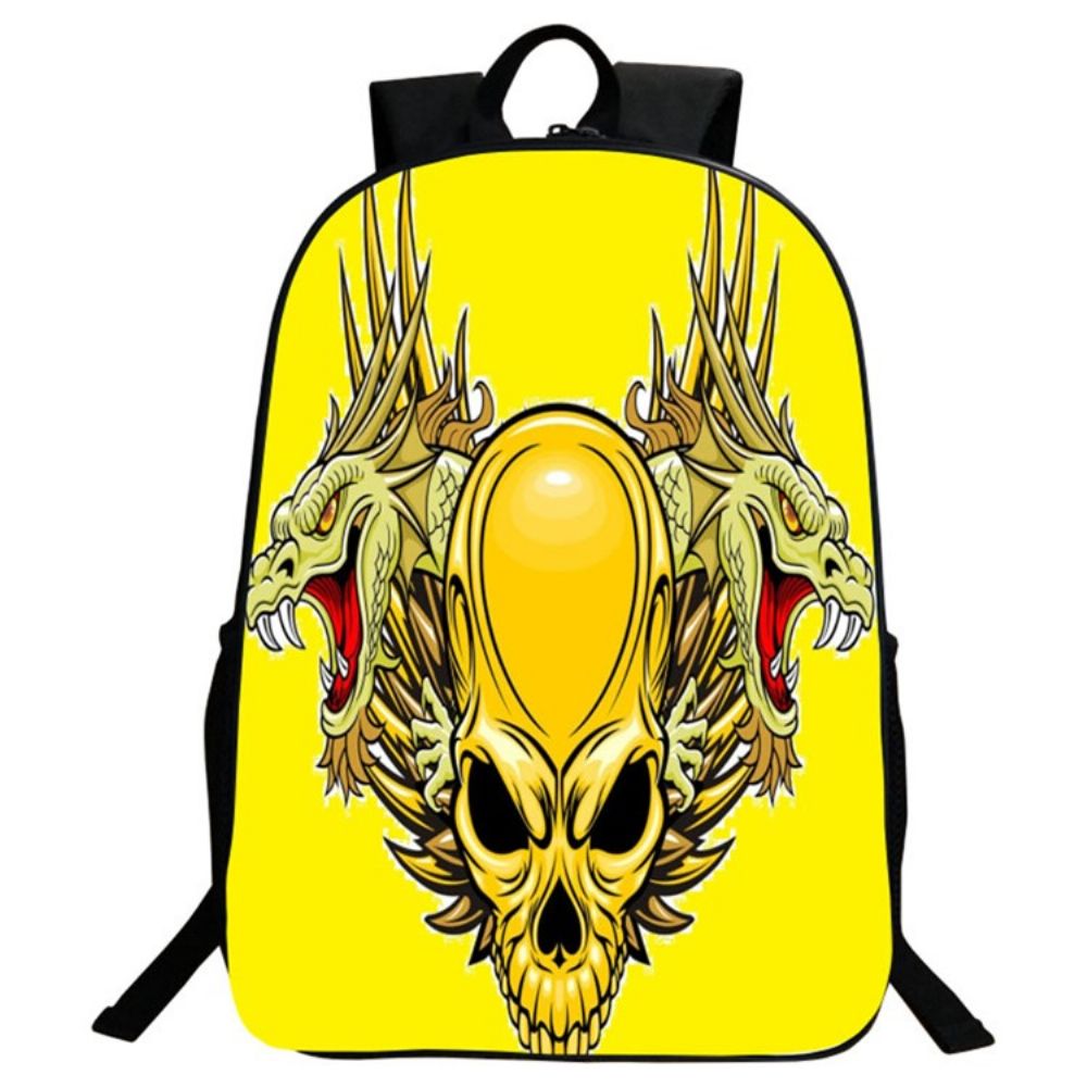 Mochila Masculina Com Estampa De Caveira Estilo Coreano