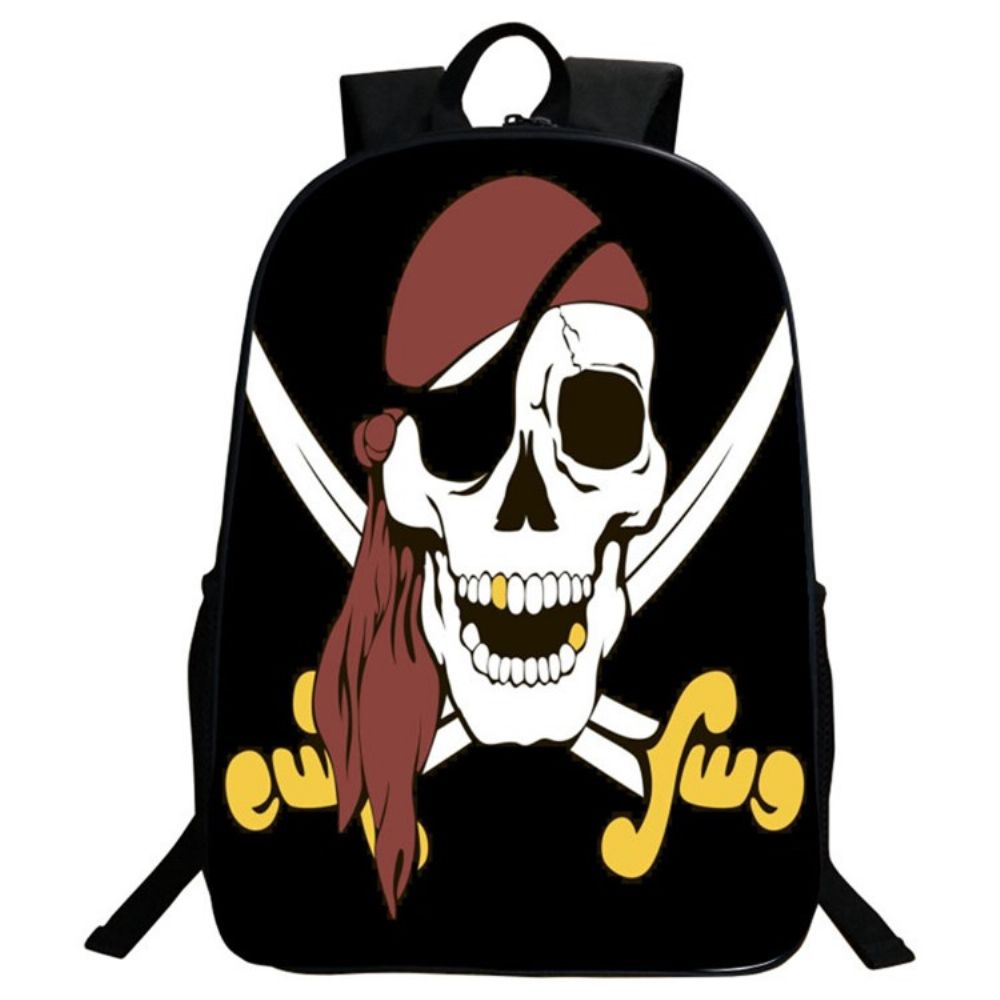 Mochila Masculina Com Estampa De Caveira Estilo Coreano