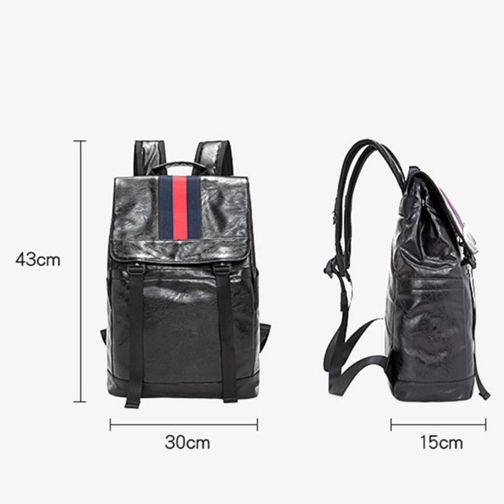 Mochilas Masculinas De Retalhos De Pu Simples