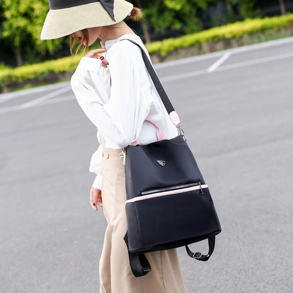 Mochila Oxford Color Block Preto