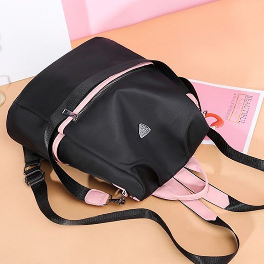 Mochila Oxford Color Block Preto