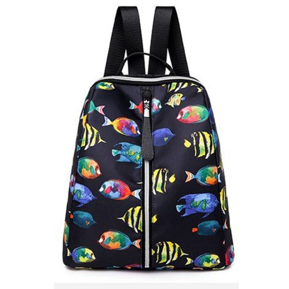 Mochila Oxford Com Estampa De Peixe