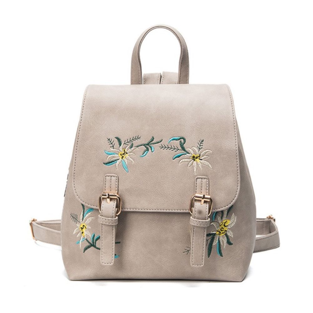 Mochilas Florais Em Pu Decoradas Com Cinto