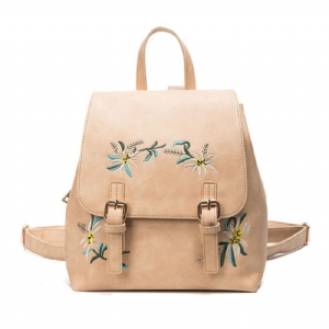 Mochilas Florais Em Pu Decoradas Com Cinto