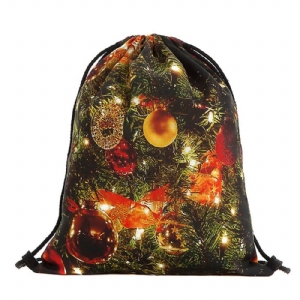 Mochilas De Poliéster Com Estampa De Desenhos Animados De Natal