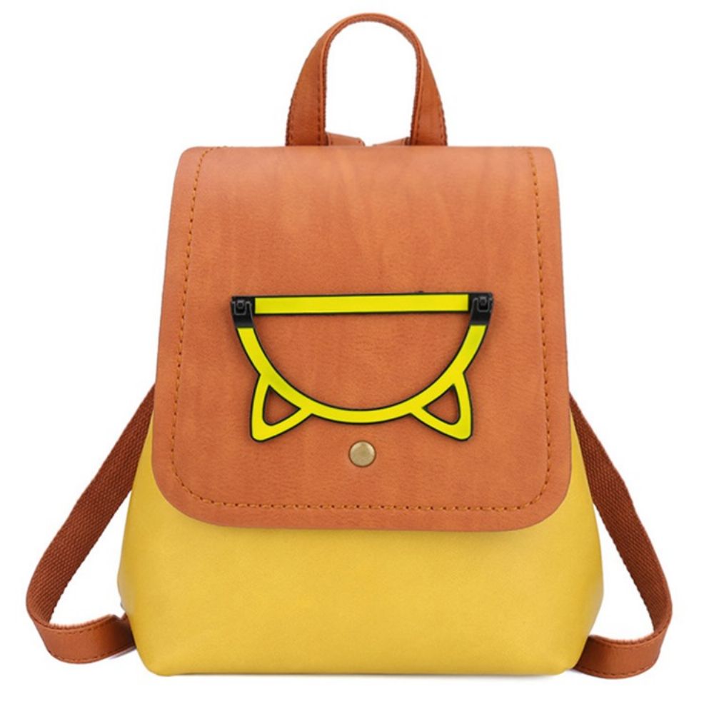 Mochilas Pu Color Block