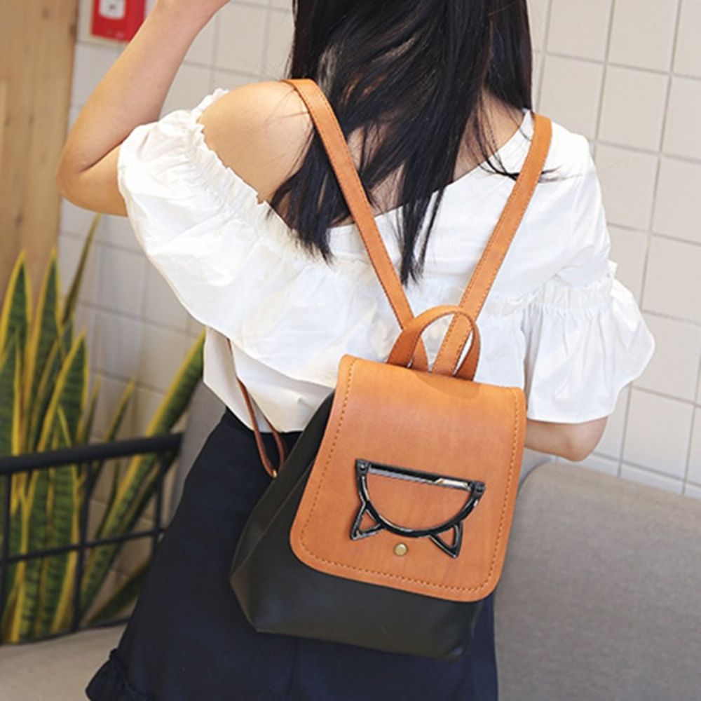 Mochilas Pu Color Block