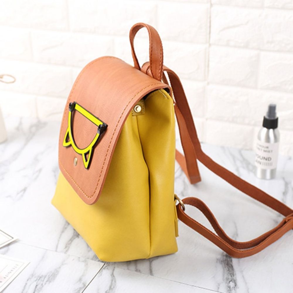 Mochilas Pu Color Block