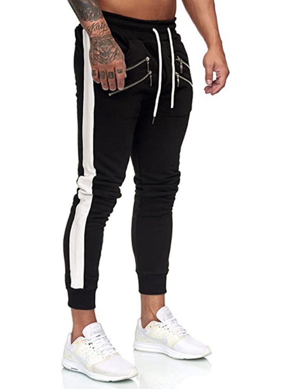 Calça Lápis Com Cadarço Calça Masculina Casual Com Cadarço