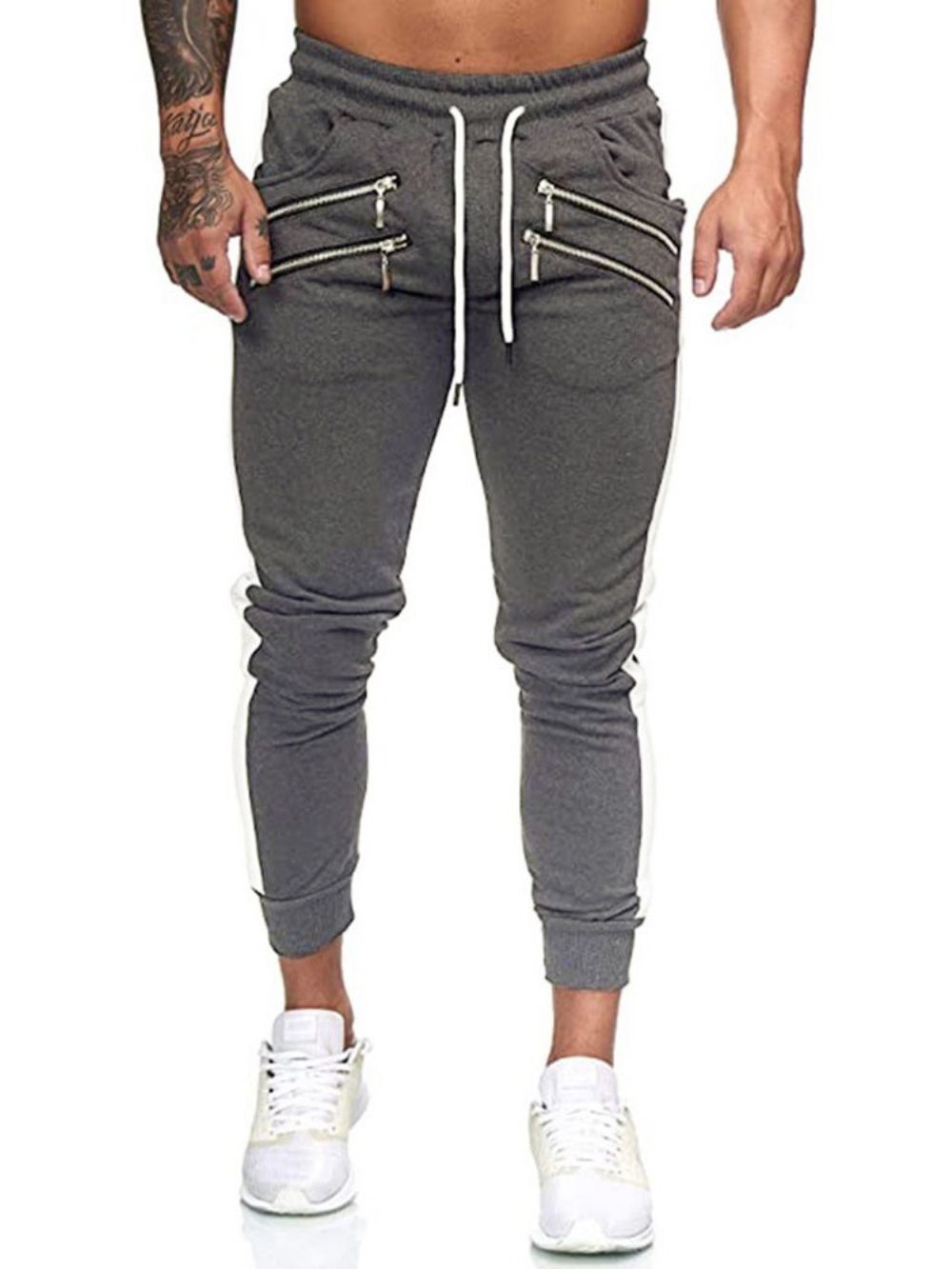 Calça Lápis Com Cadarço Calça Masculina Casual Com Cadarço