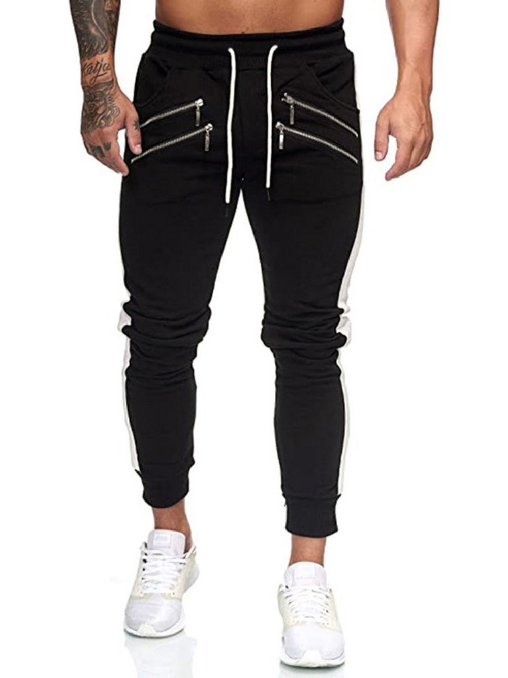 Calça Lápis Com Cadarço Calça Masculina Casual Com Cadarço