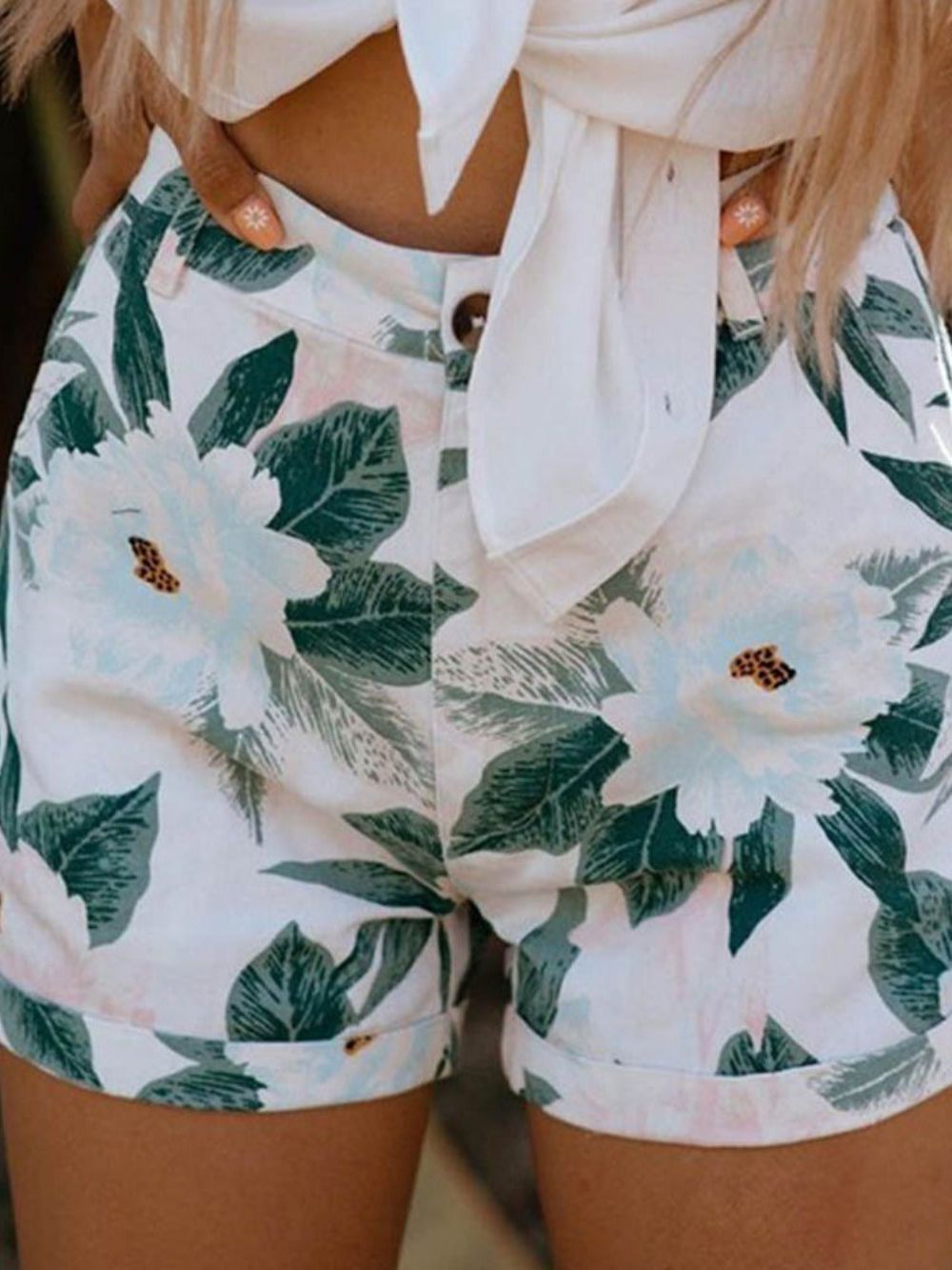 Shorts Femininos De Bolso Floral Retos