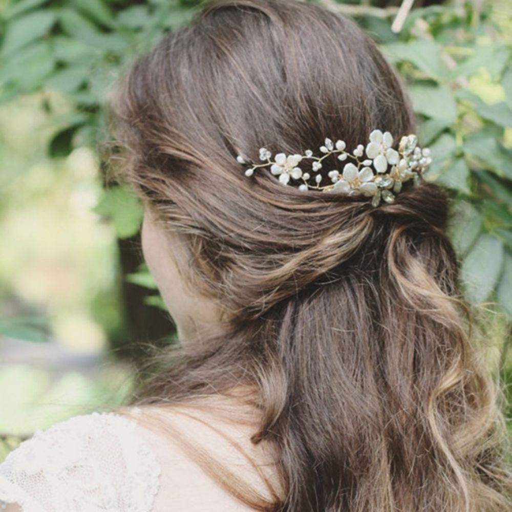 Acessórios De Cabelo Feminino Pérolas Graciosas Feitas À Mão