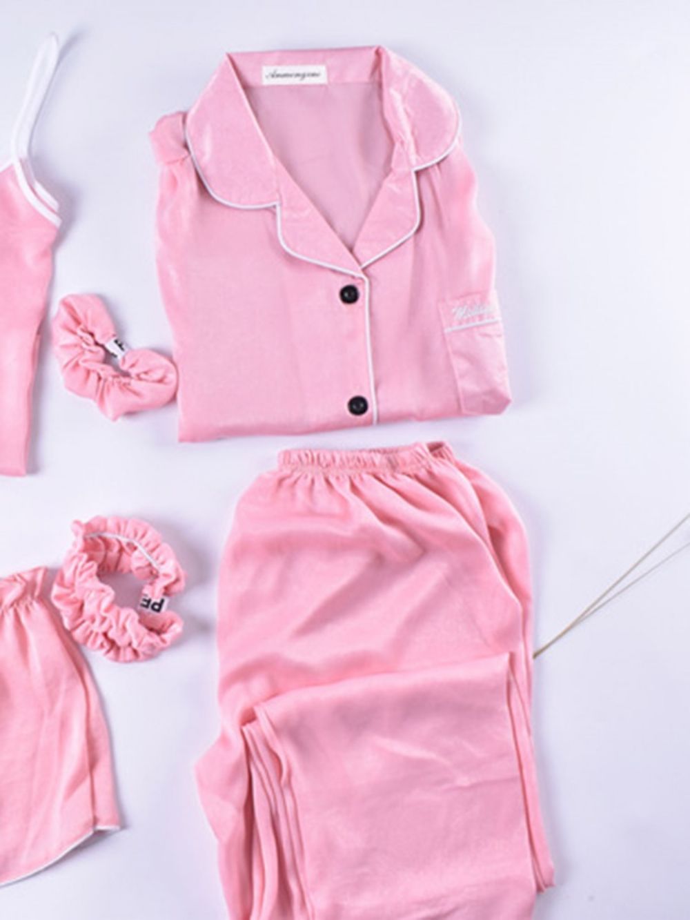 Conjunto De Pijama Feminino 4 Peças Cami Pijama Com Presente Combinando