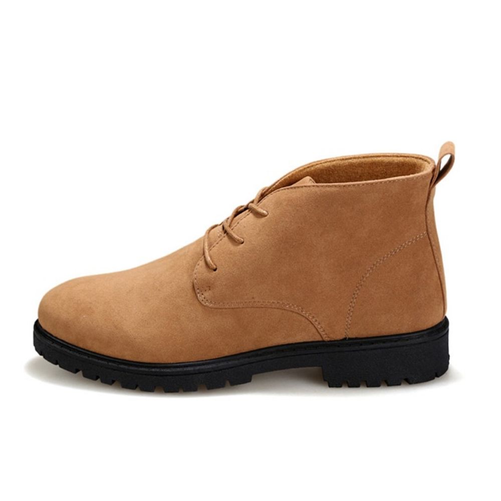 Sapatos Casuais Masculinos Bico Redondo Com Cadarço