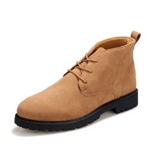 Sapatos Casuais Masculinos Bico Redondo Com Cadarço