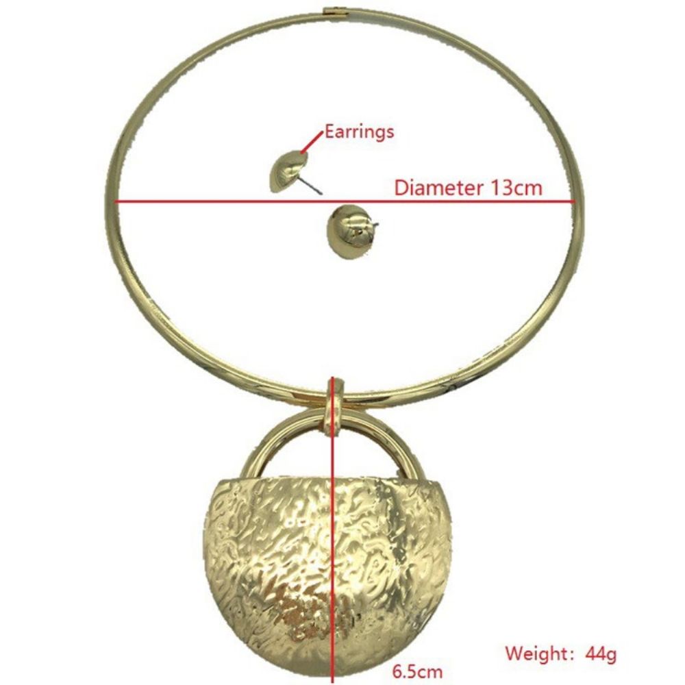 Conjunto De Joias Douradas Estilo Nigéria