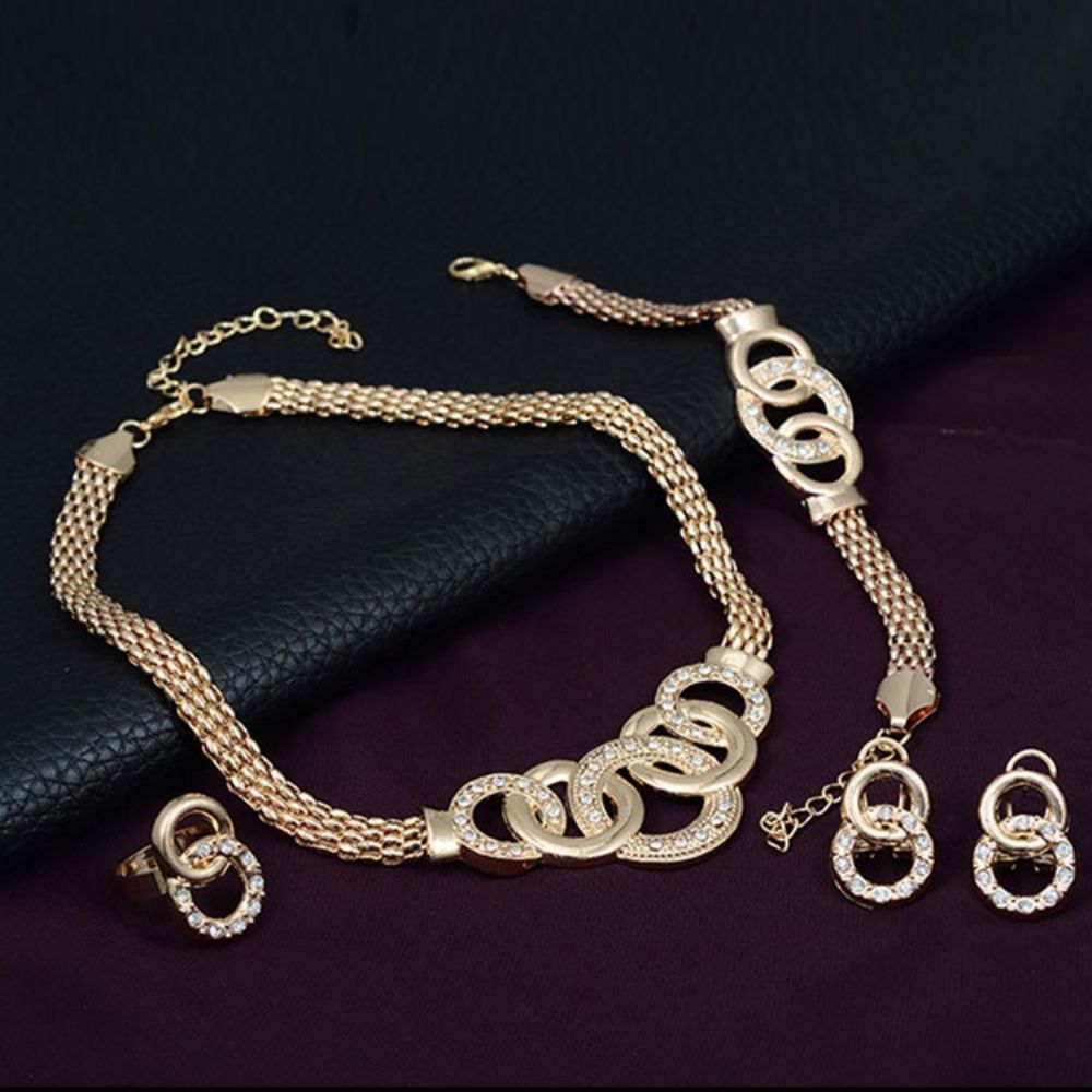 Conjunto De Joias Ligadas Diamante Circle